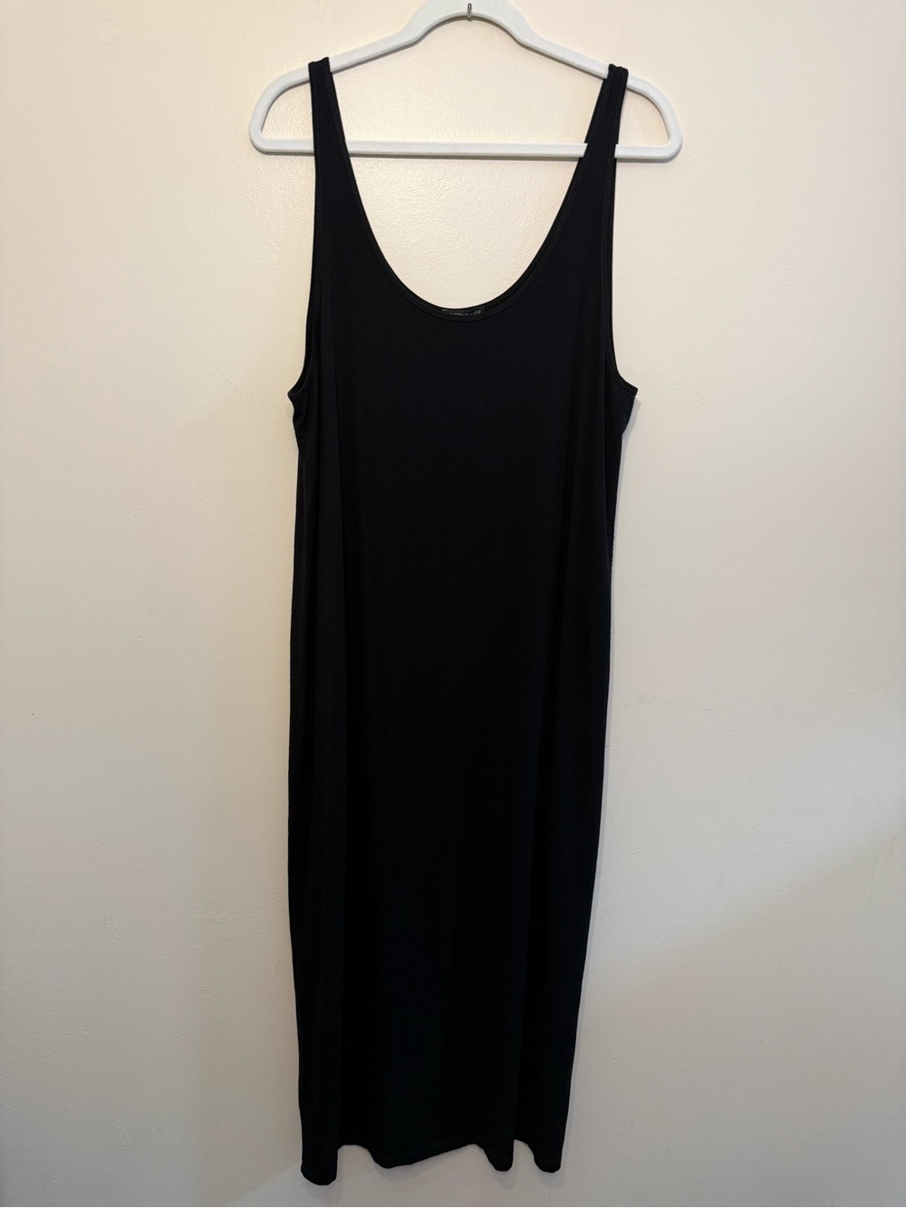 Eileen Fisher Black Jersey Tank Dress Size XL